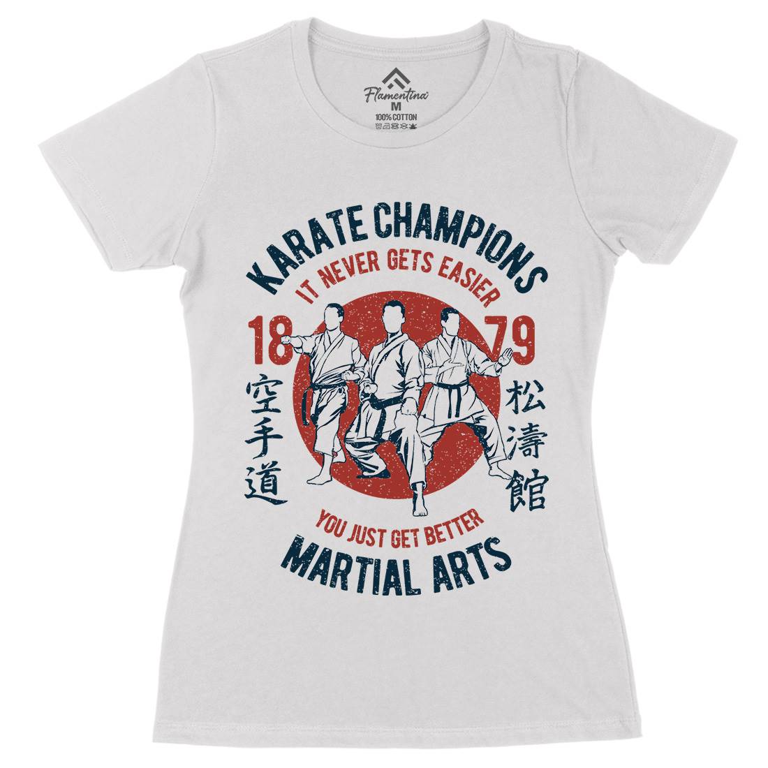 Karate Womens Organic Crew Neck T-Shirt Sport A697