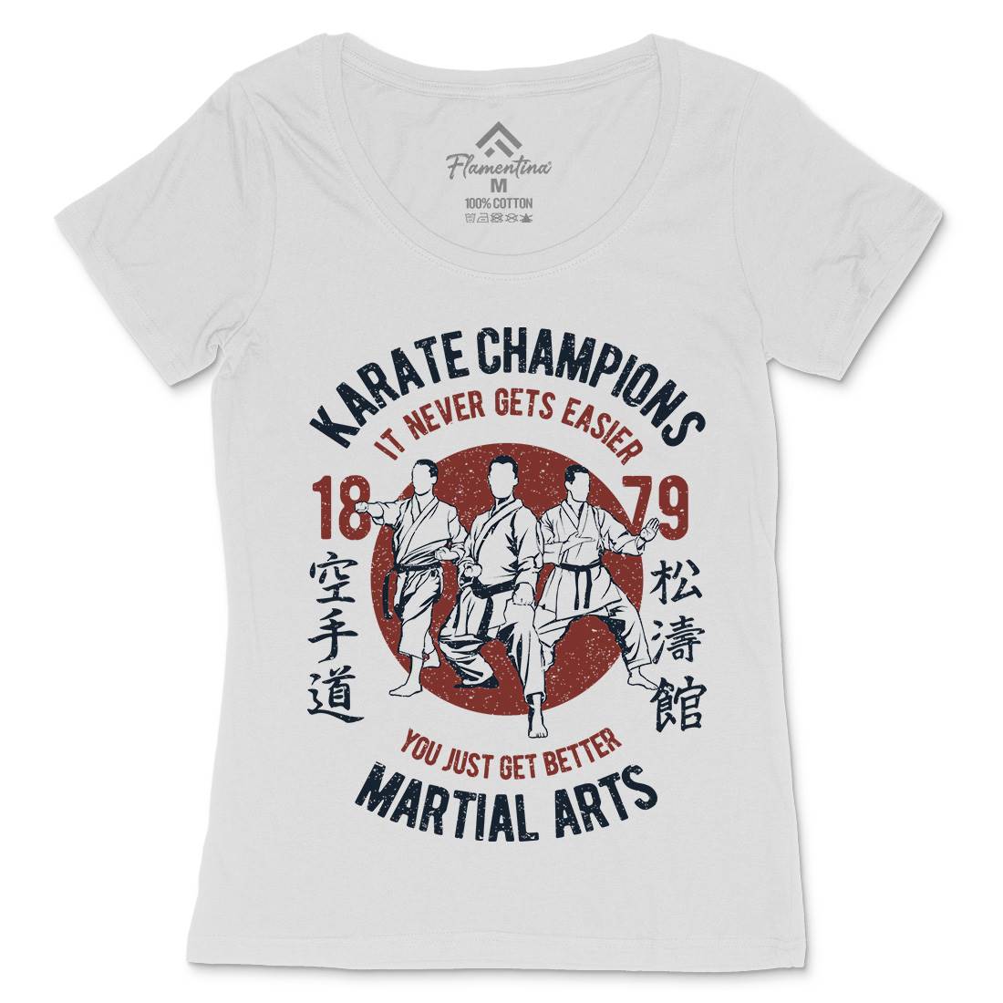 Karate Womens Scoop Neck T-Shirt Sport A697