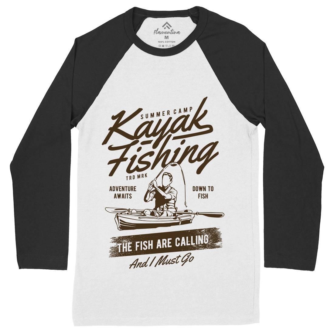 Kayak Mens Long Sleeve Baseball T-Shirt Sport A698