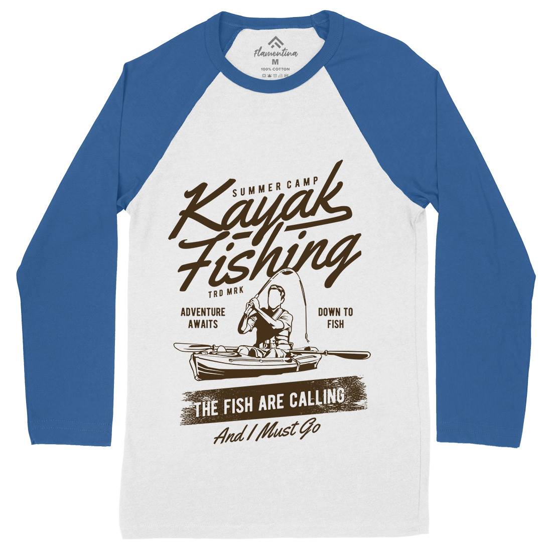 Kayak Mens Long Sleeve Baseball T-Shirt Sport A698