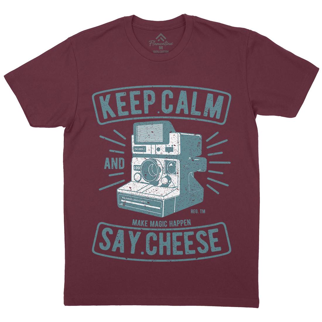 Keep Calm And Say Cheese Mens Crew Neck T-Shirt Media A699