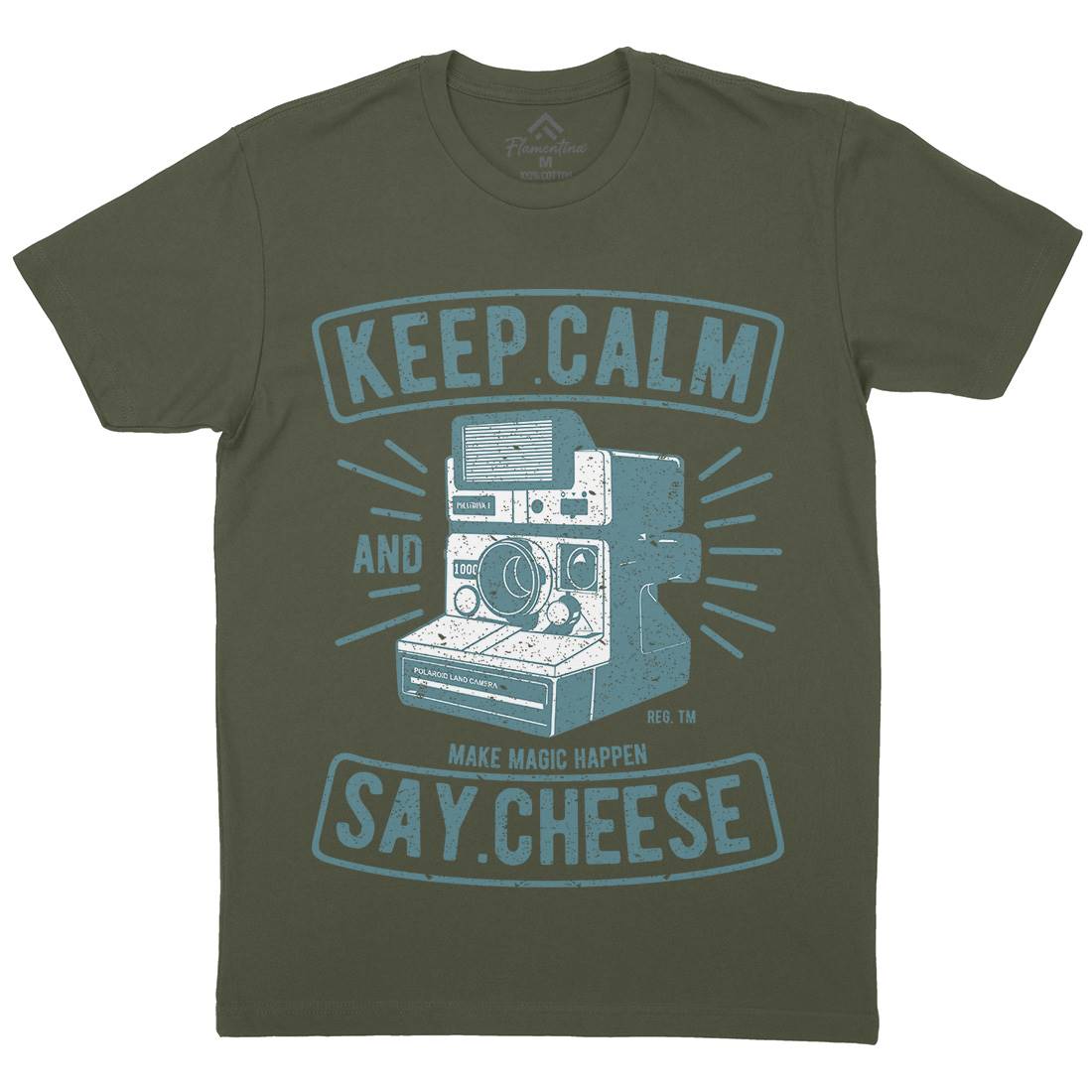 Keep Calm And Say Cheese Mens Crew Neck T-Shirt Media A699