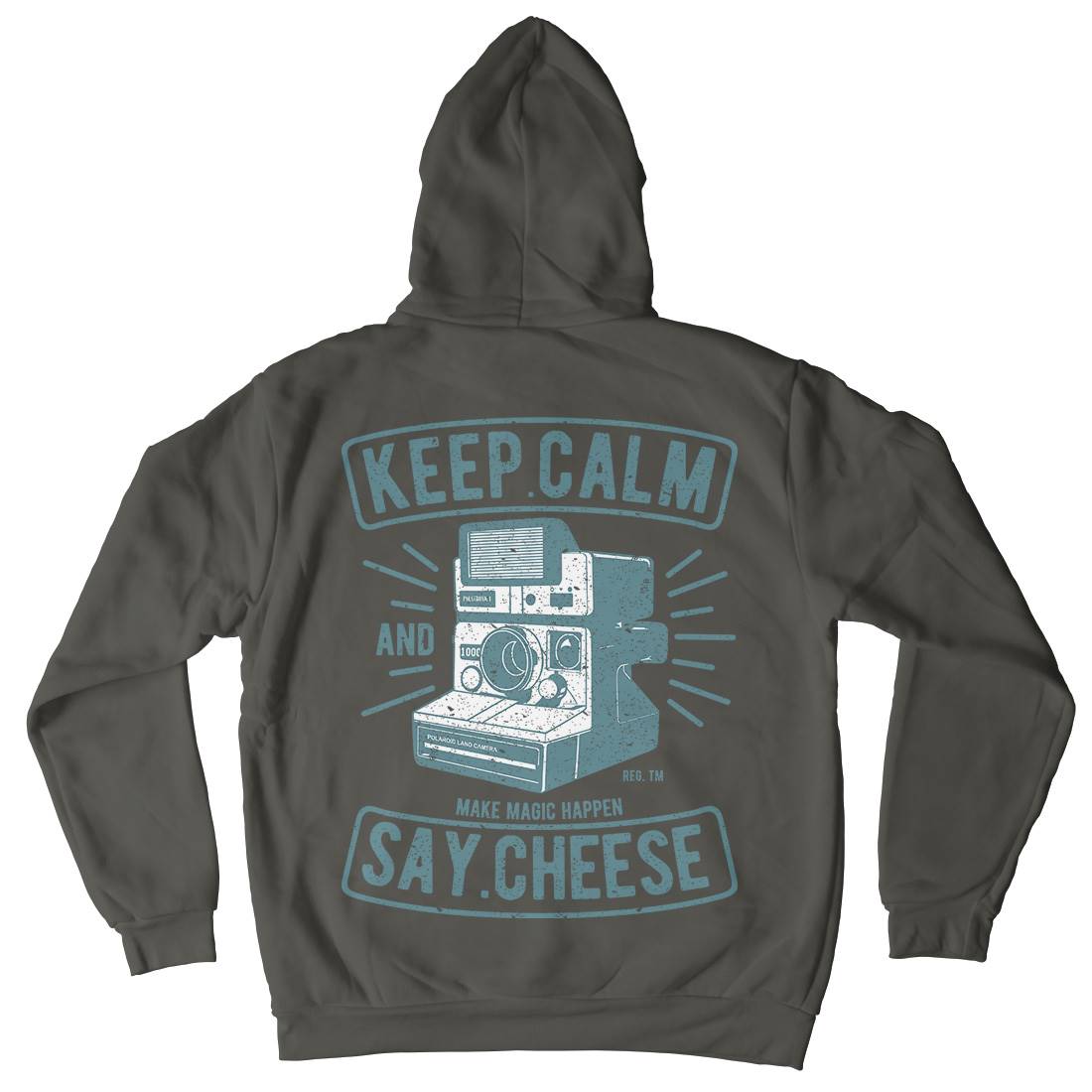 Keep Calm And Say Cheese Mens Hoodie With Pocket Media A699