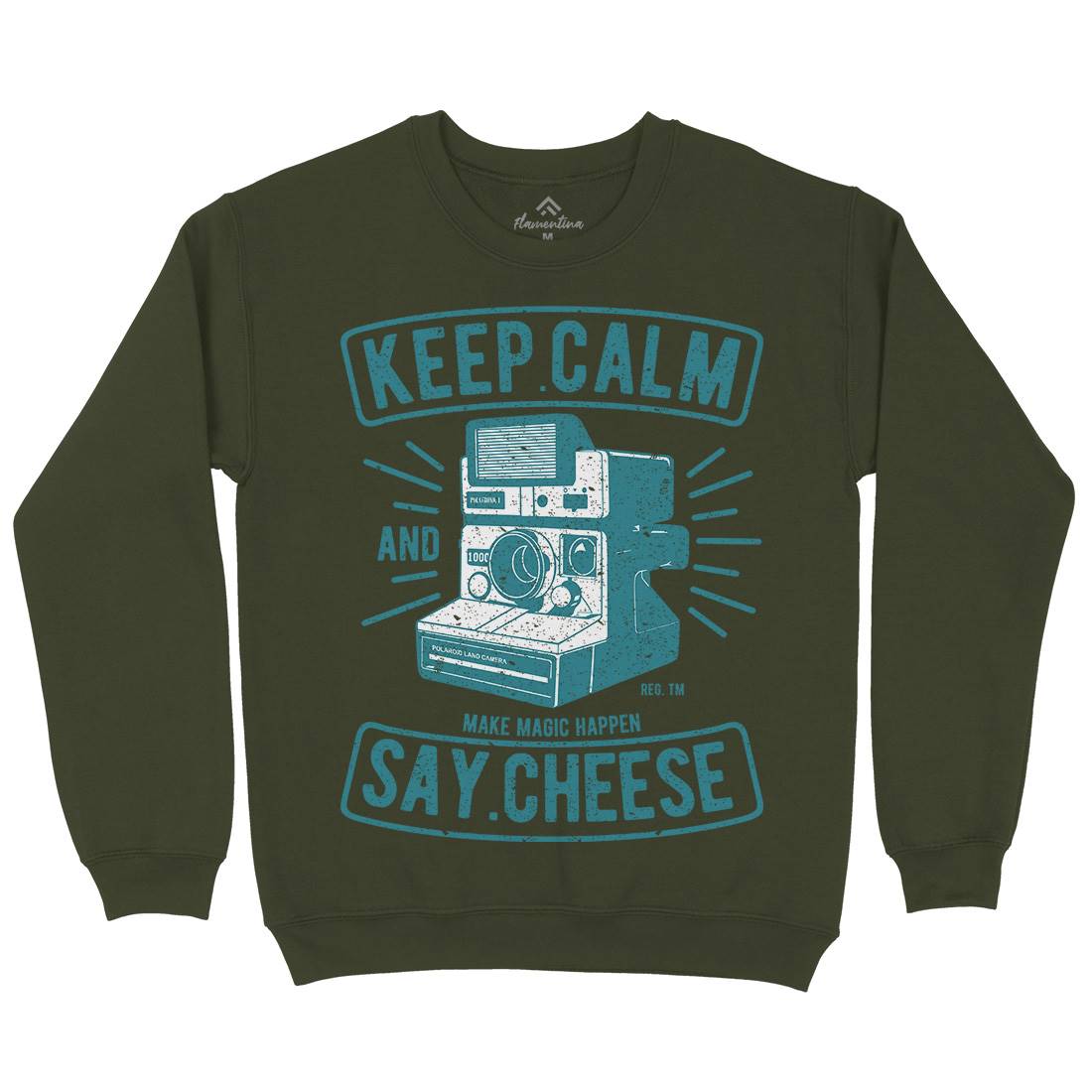 Keep Calm And Say Cheese Mens Crew Neck Sweatshirt Media A699