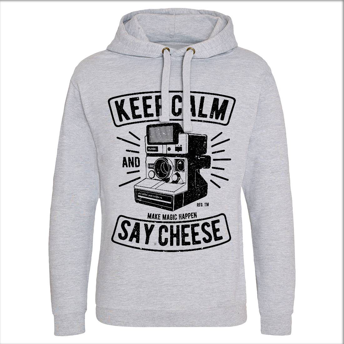 Keep Calm And Say Cheese Mens Hoodie Without Pocket Media A699