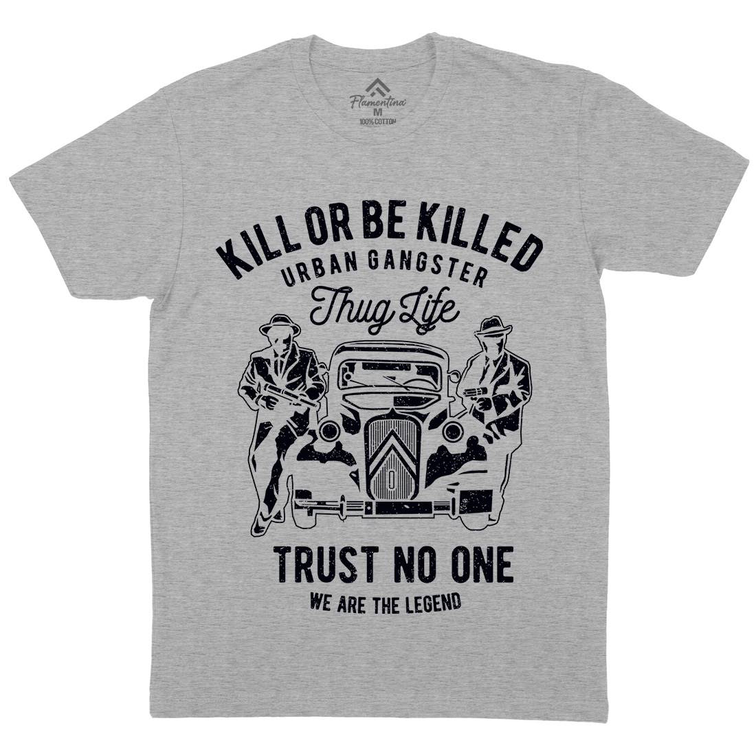 Kill Or Be Killed Mens Organic Crew Neck T-Shirt Retro A700