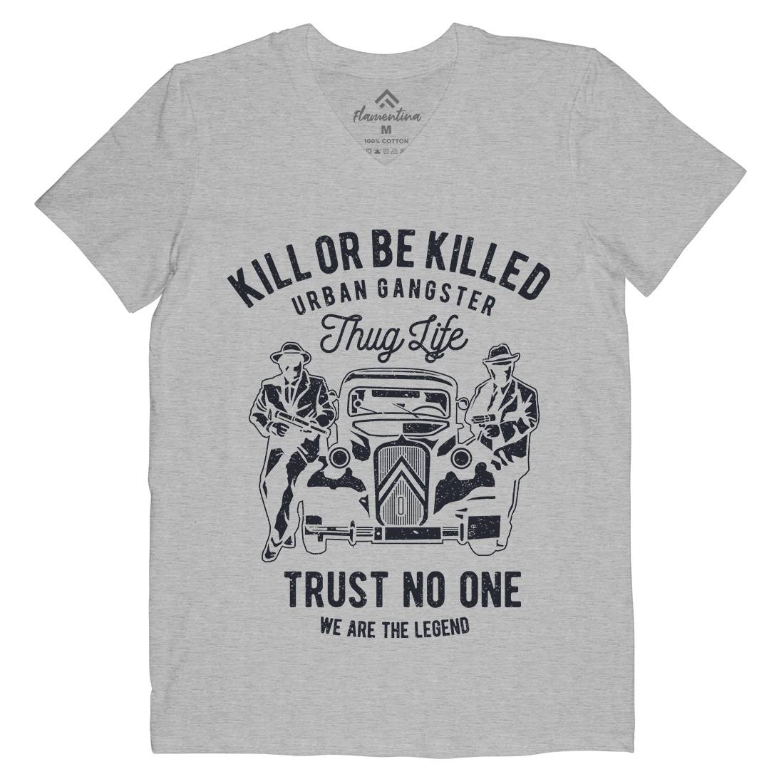 Kill Or Be Killed Mens V-Neck T-Shirt Retro A700