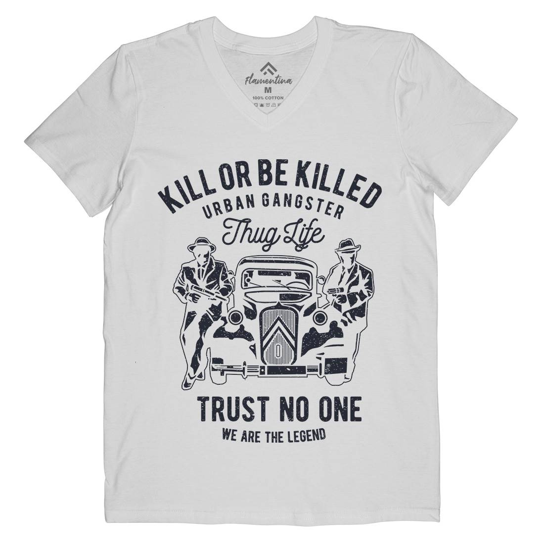 Kill Or Be Killed Mens V-Neck T-Shirt Retro A700