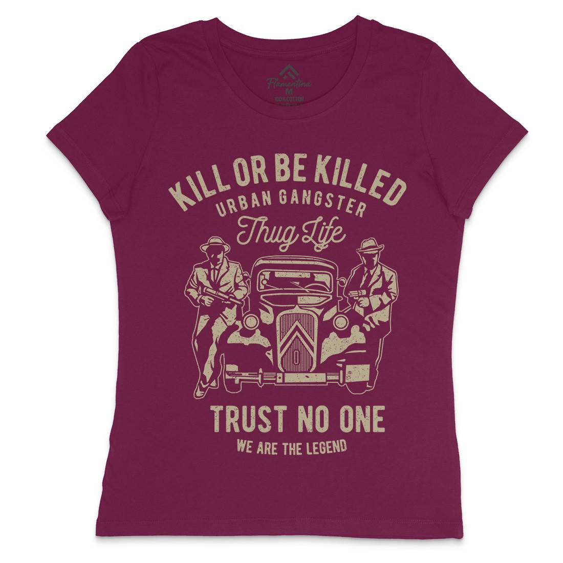 Kill Or Be Killed Womens Crew Neck T-Shirt Retro A700