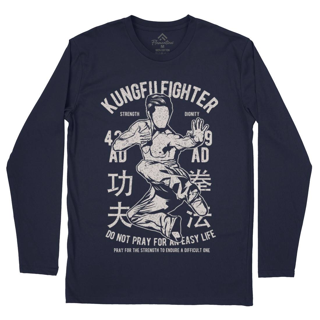 Kung Fu Mens Long Sleeve T-Shirt Sport A701