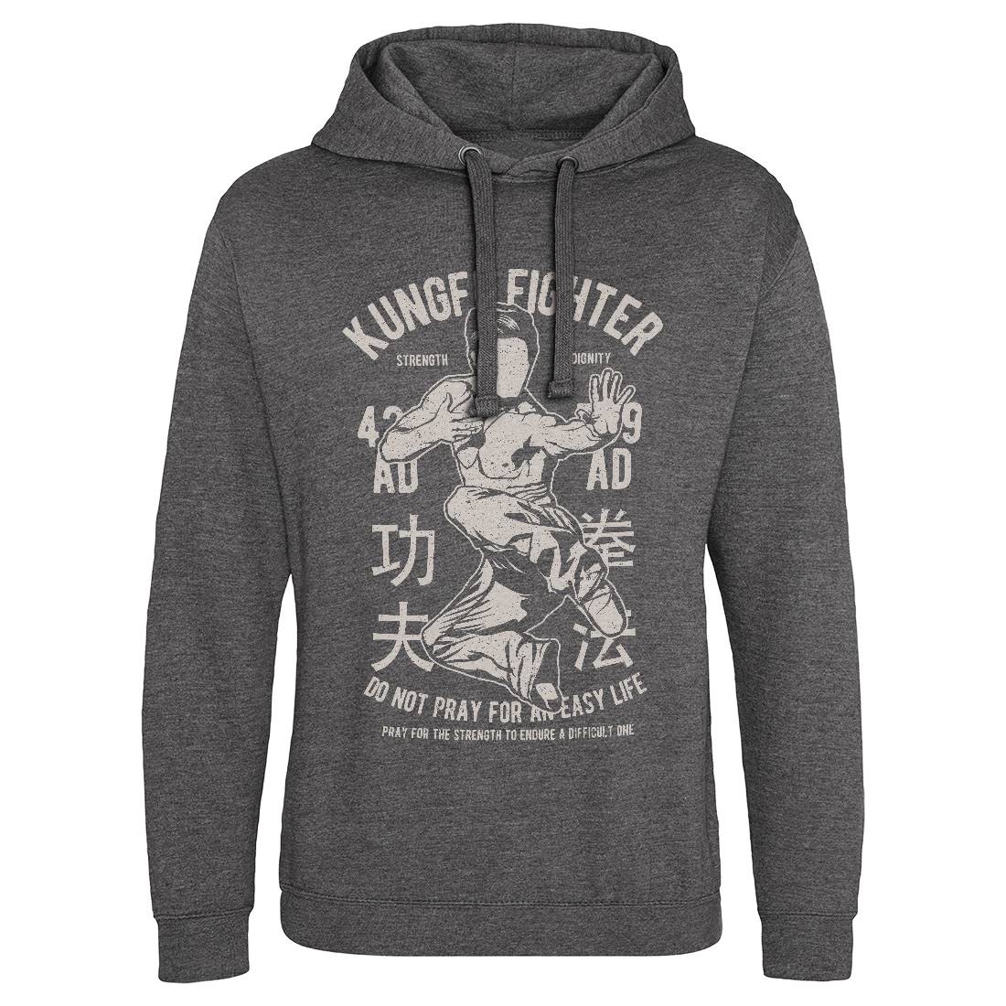 Kung Fu Mens Hoodie Without Pocket Sport A701