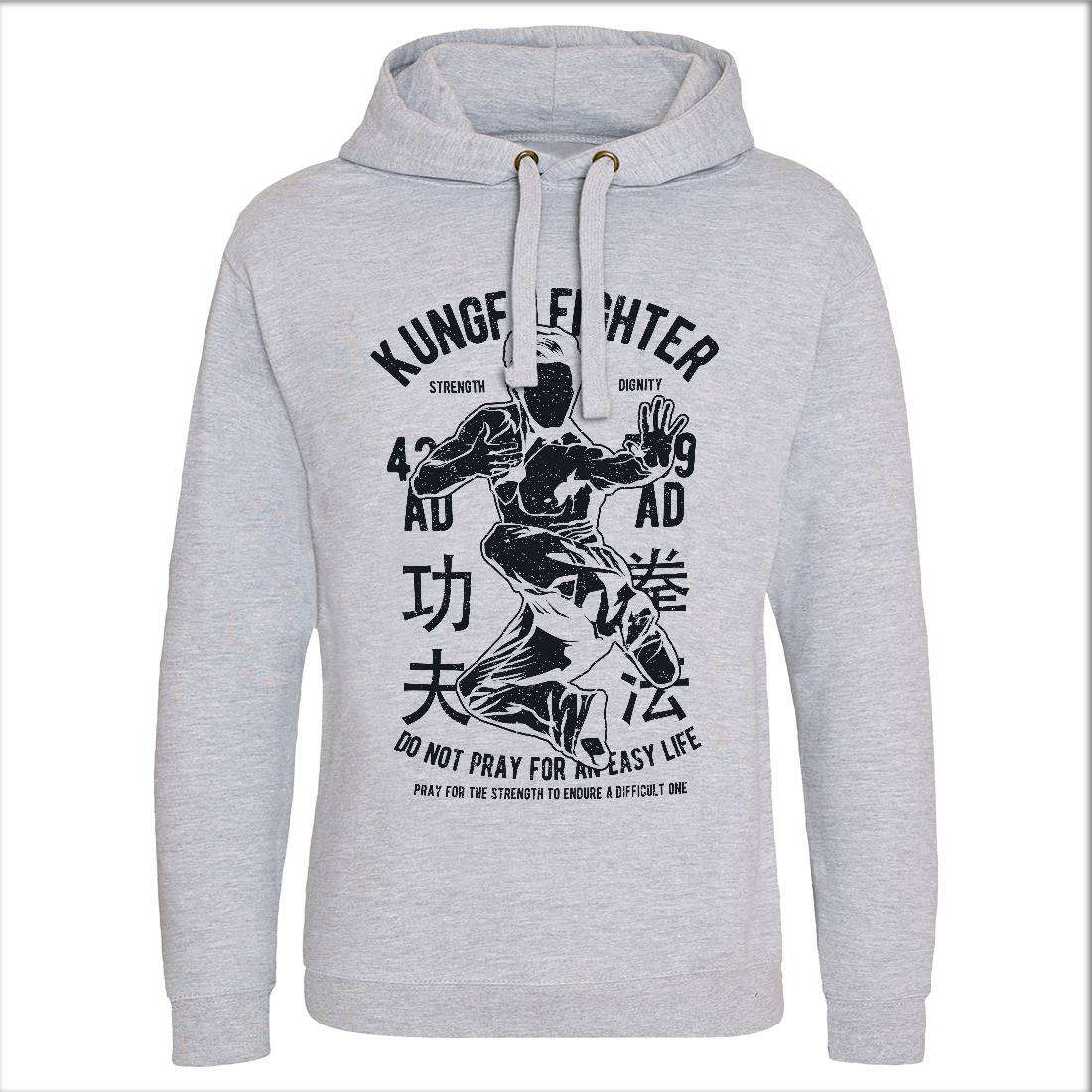 Kung Fu Mens Hoodie Without Pocket Sport A701