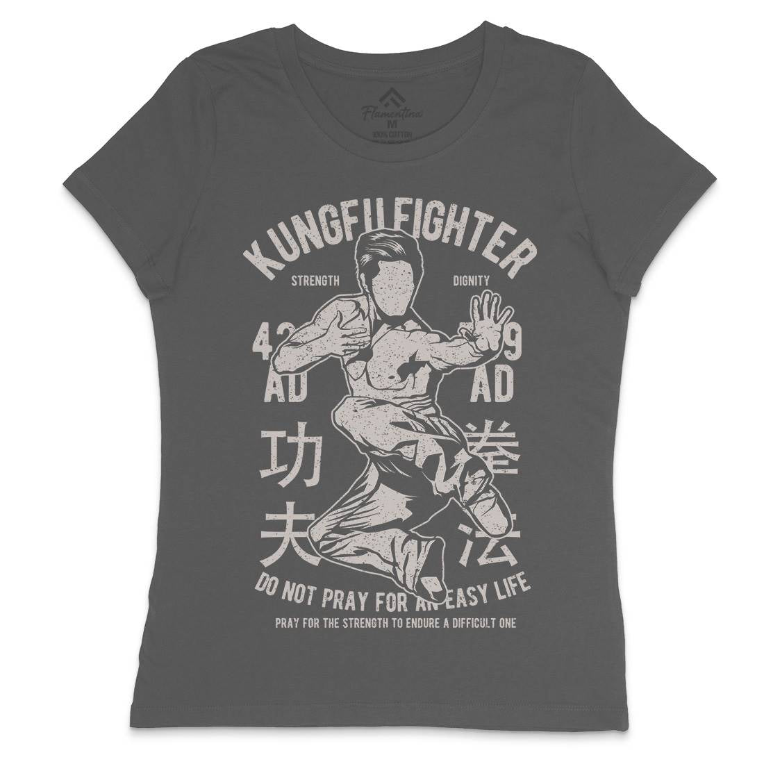 Kung Fu Womens Crew Neck T-Shirt Sport A701