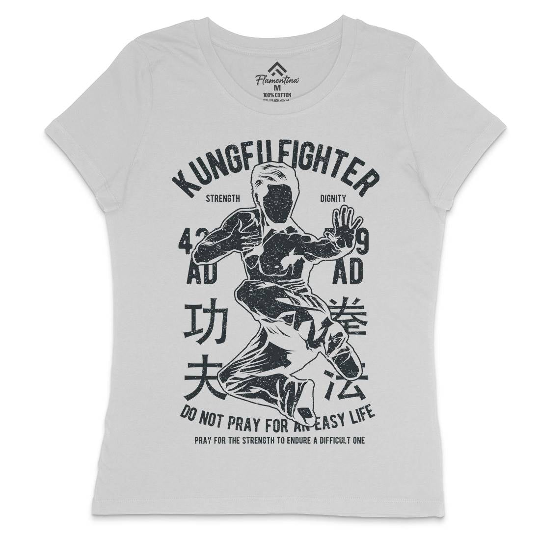 Kung Fu Womens Crew Neck T-Shirt Sport A701
