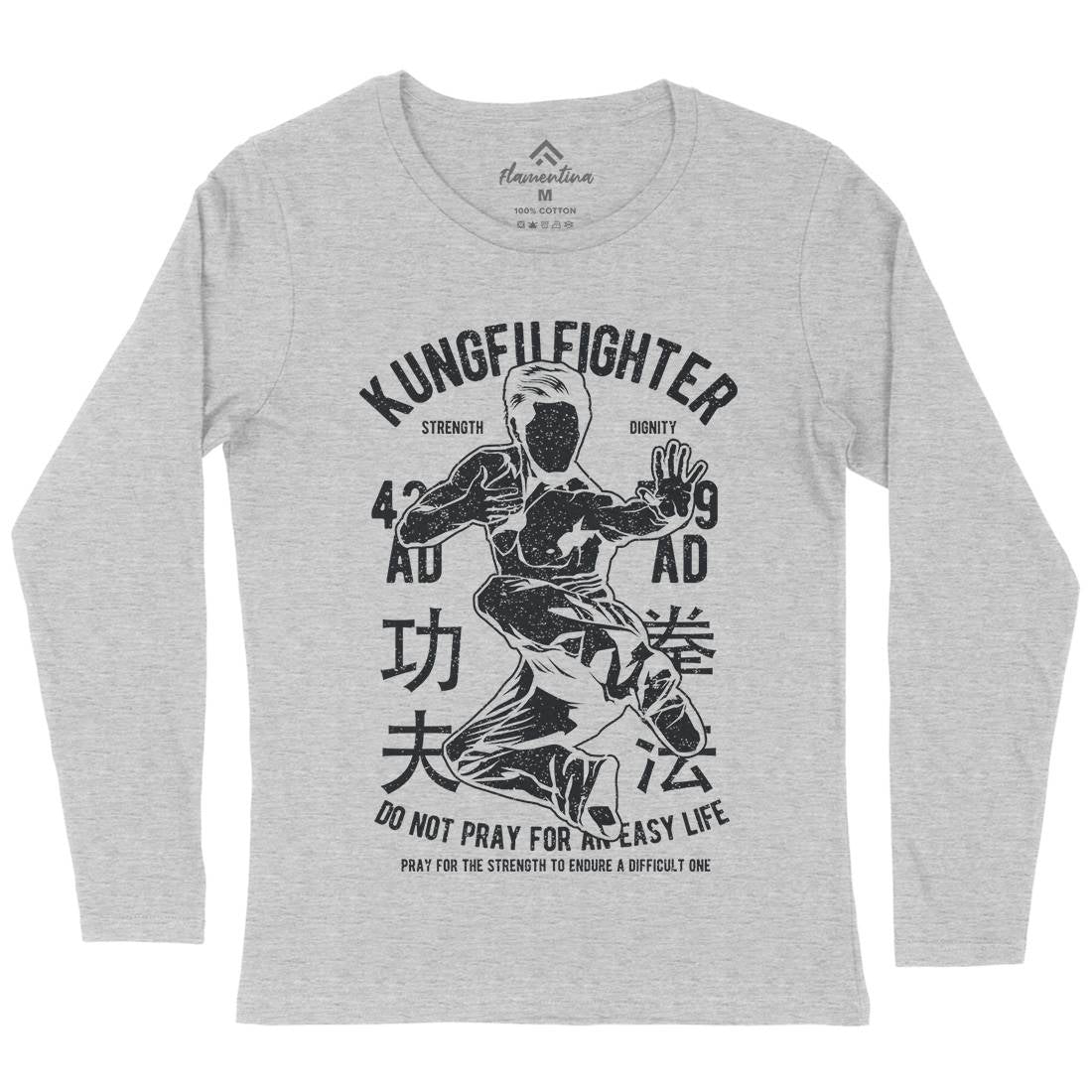 Kung Fu Womens Long Sleeve T-Shirt Sport A701