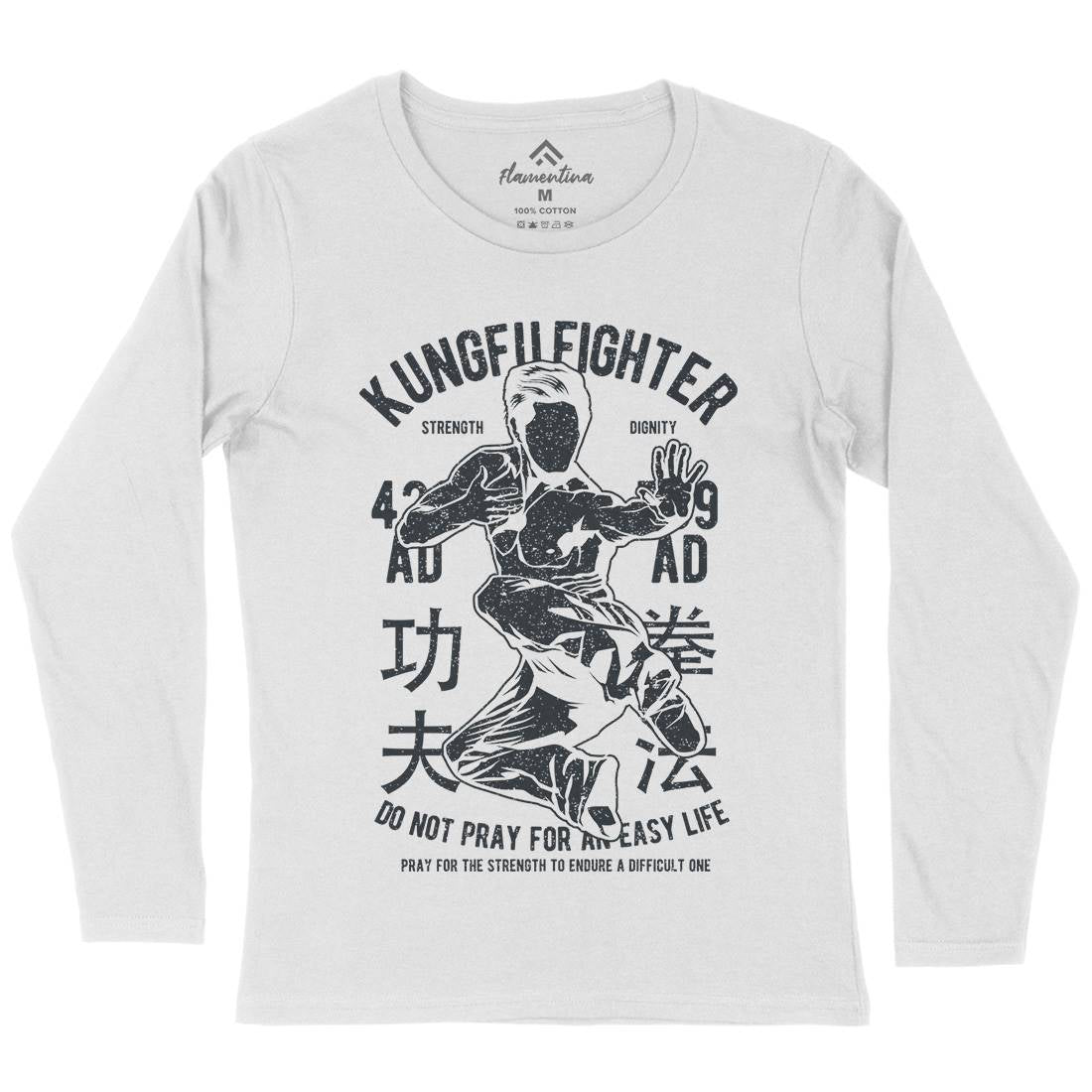 Kung Fu Womens Long Sleeve T-Shirt Sport A701