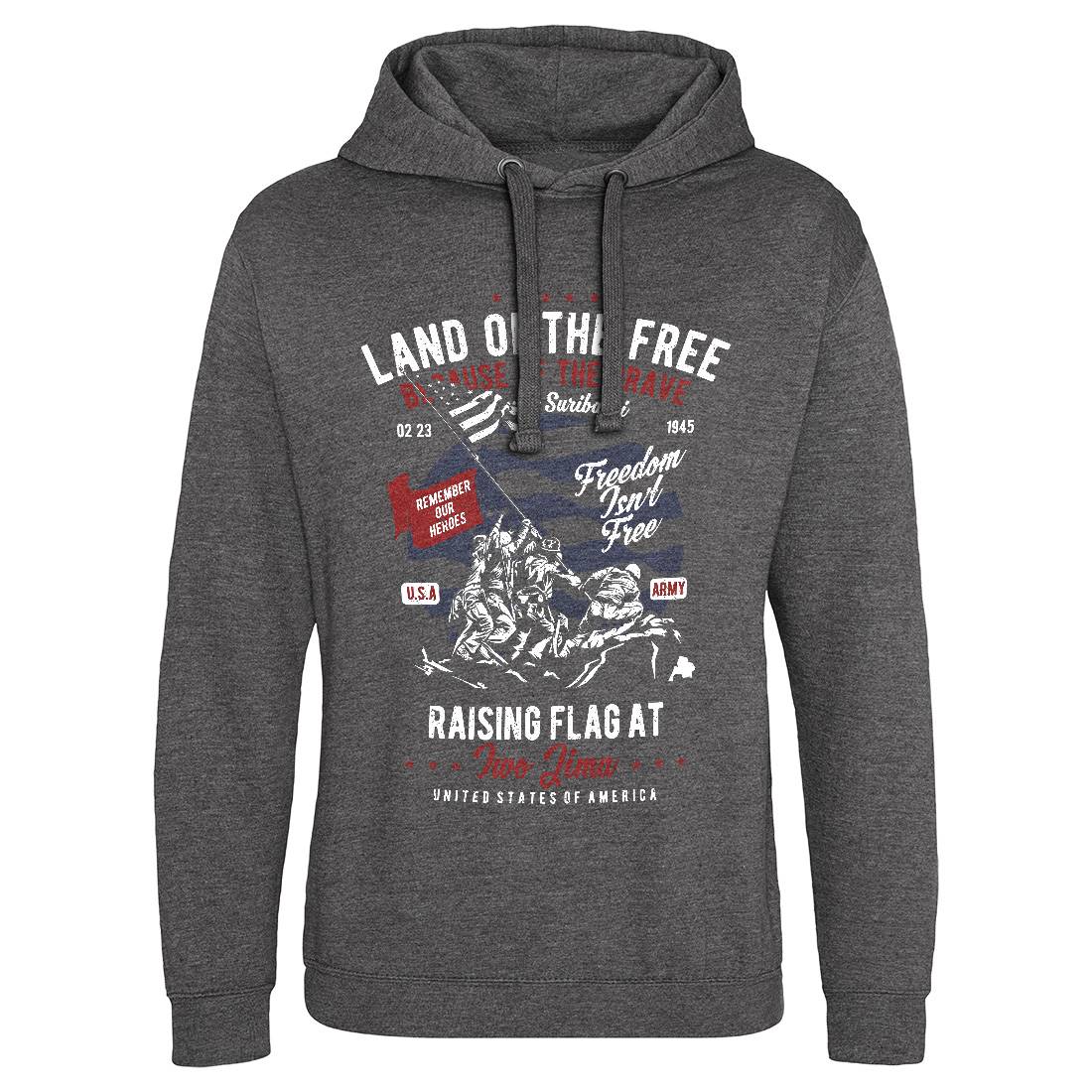 Land Of The Free Mens Hoodie Without Pocket Army A702