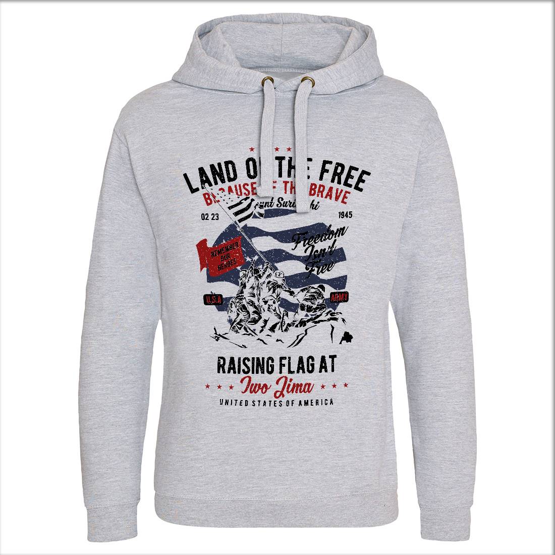 Land Of The Free Mens Hoodie Without Pocket Army A702