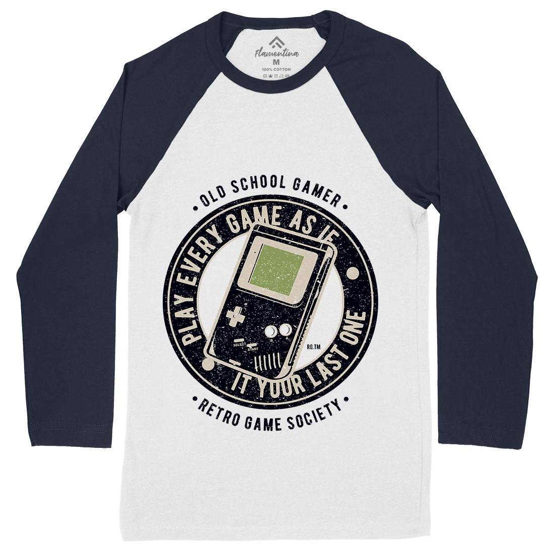 Last Game Mens Long Sleeve Baseball T-Shirt Geek A703