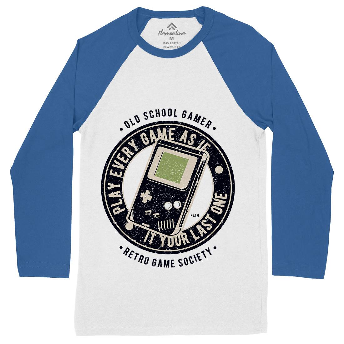 Last Game Mens Long Sleeve Baseball T-Shirt Geek A703