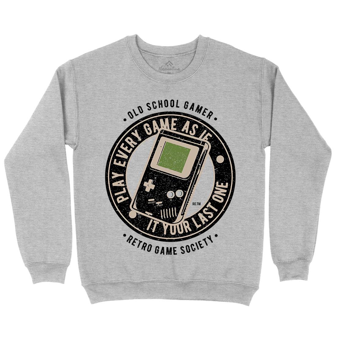 Last Game Mens Crew Neck Sweatshirt Geek A703