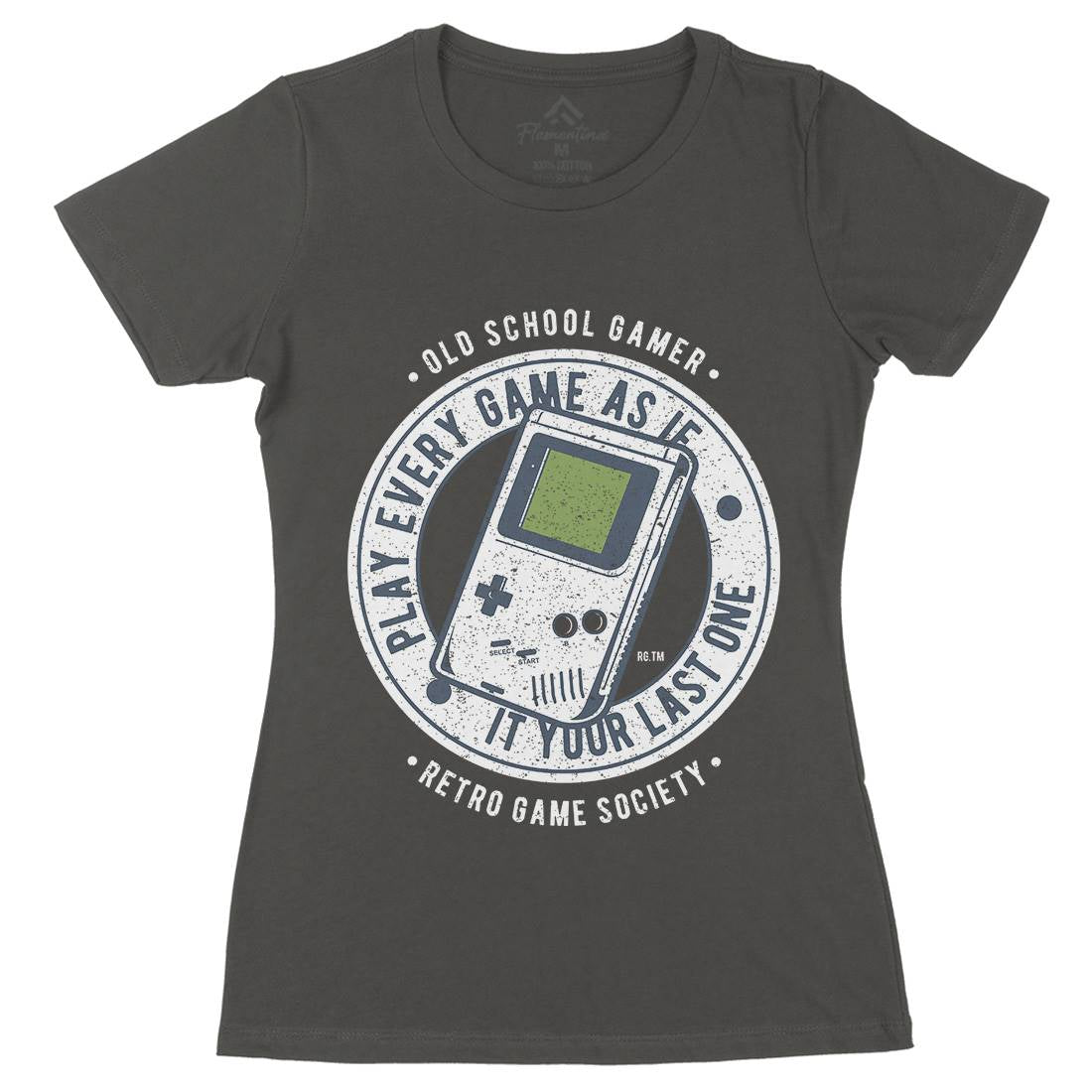 Last Game Womens Organic Crew Neck T-Shirt Geek A703