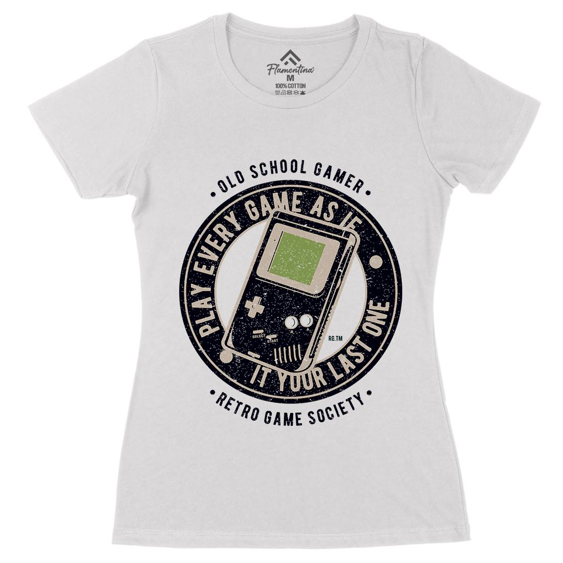 Last Game Womens Organic Crew Neck T-Shirt Geek A703