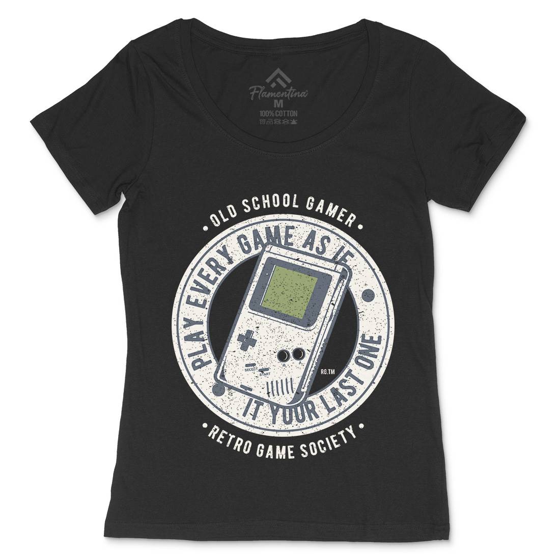 Last Game Womens Scoop Neck T-Shirt Geek A703