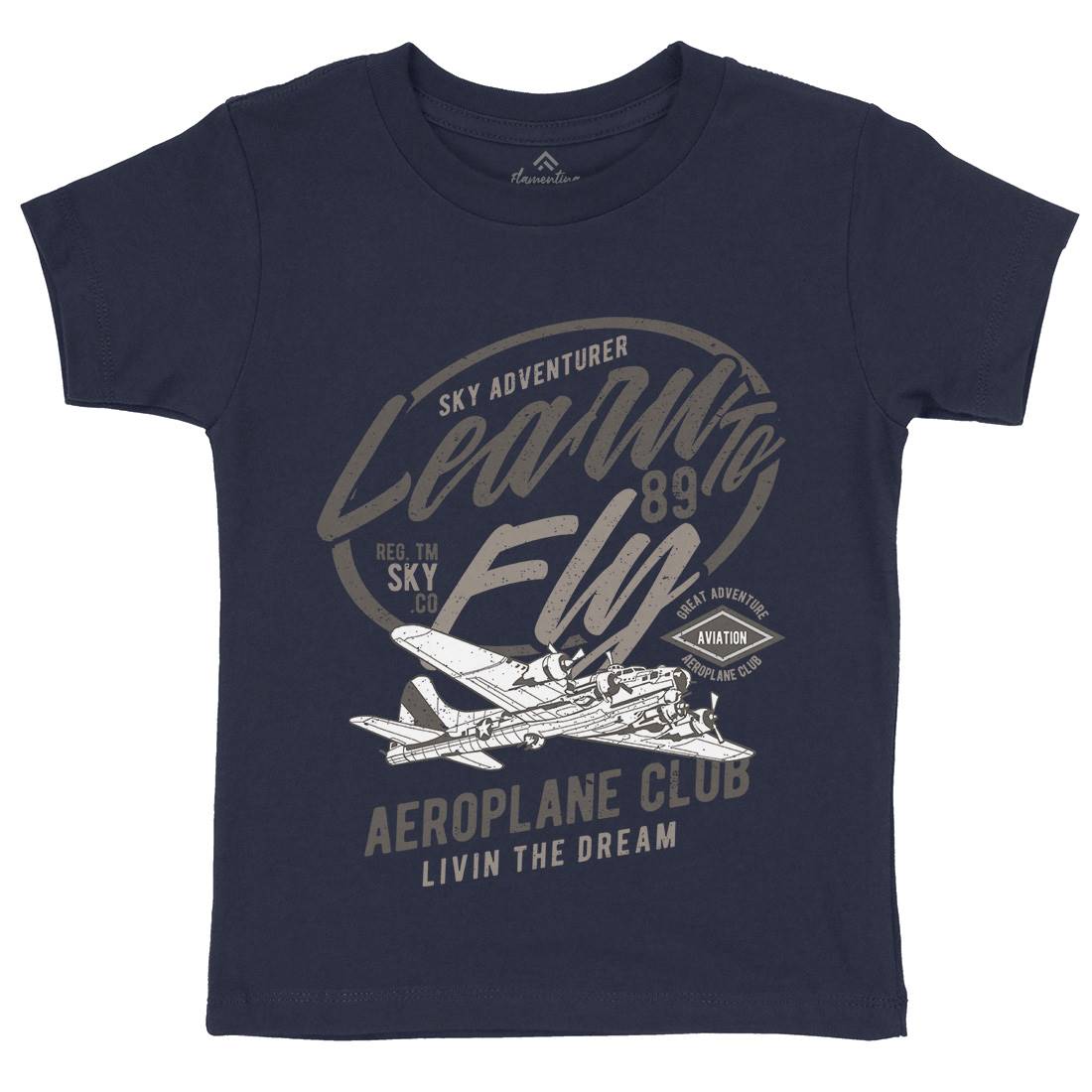 Learn To Fly Kids Crew Neck T-Shirt Vehicles A704