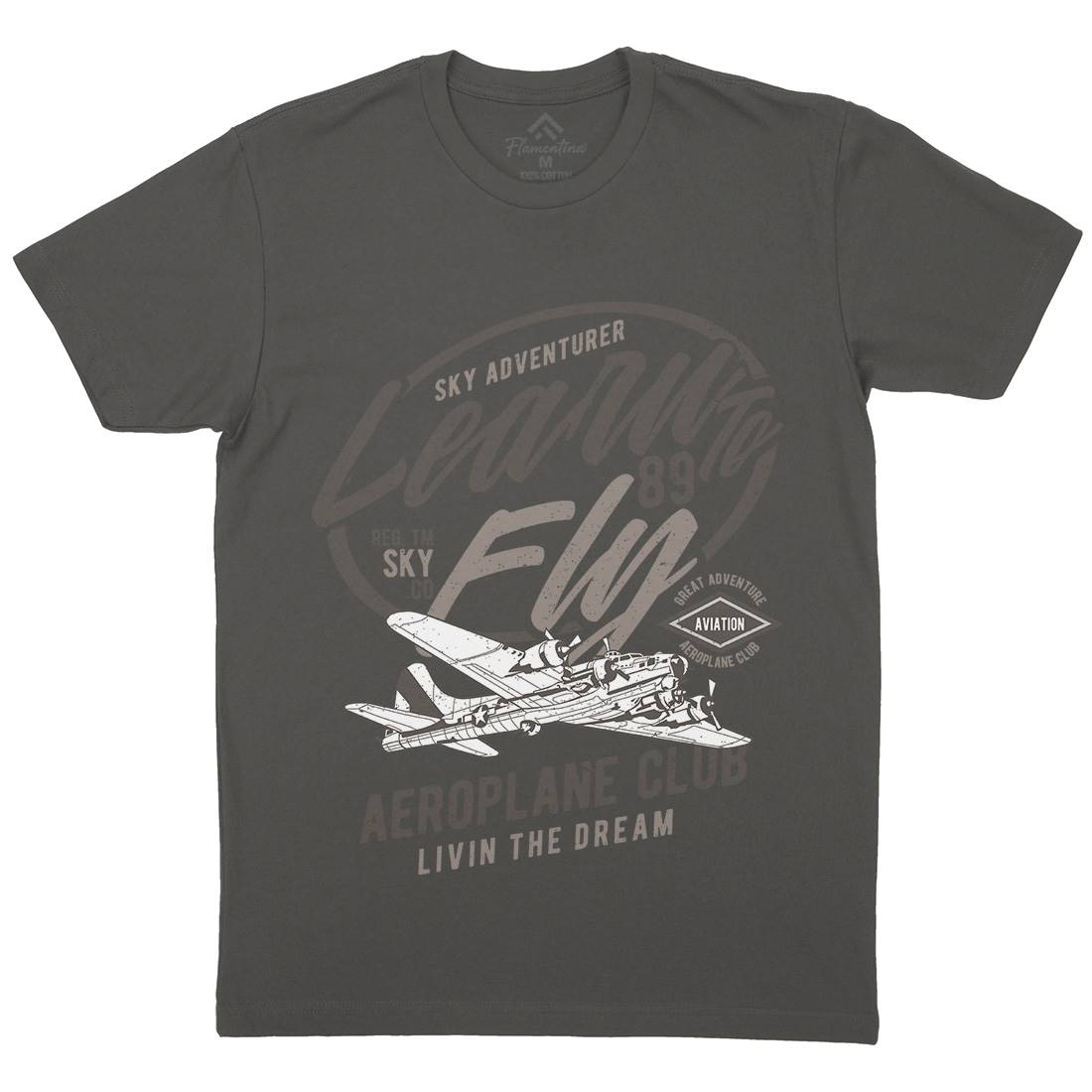 Learn To Fly Mens Crew Neck T-Shirt Vehicles A704