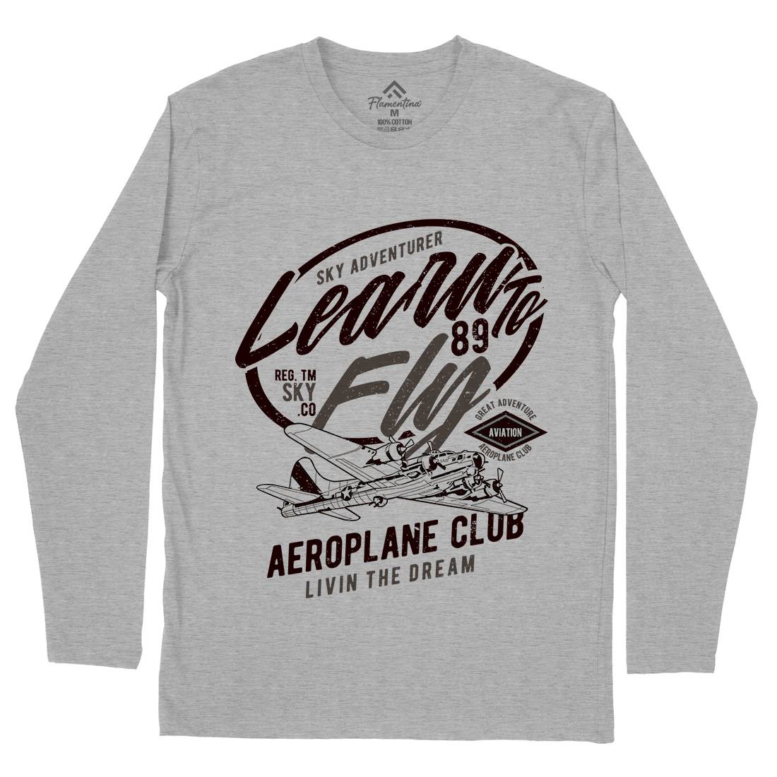 Learn To Fly Mens Long Sleeve T-Shirt Vehicles A704