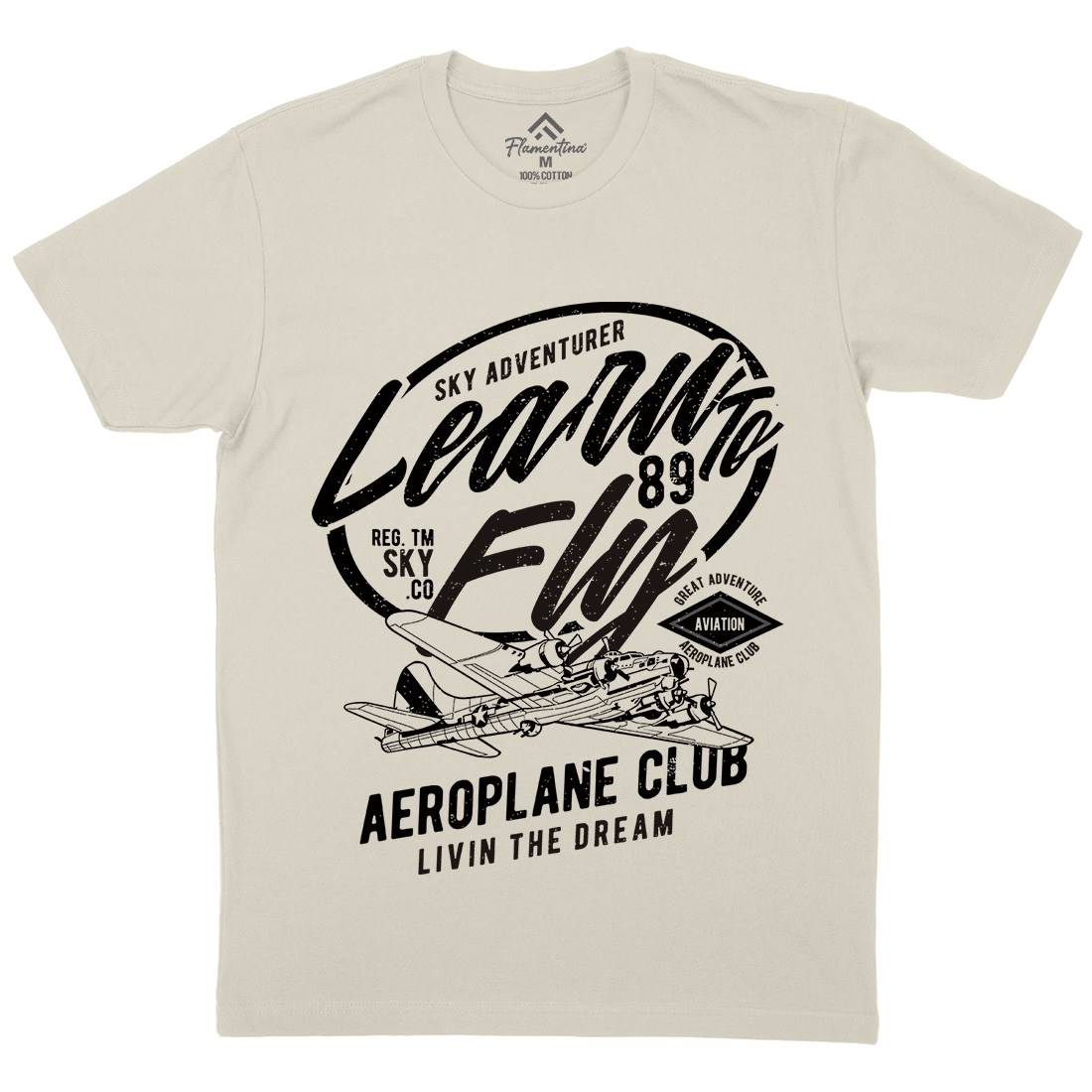 Learn To Fly Mens Organic Crew Neck T-Shirt Vehicles A704