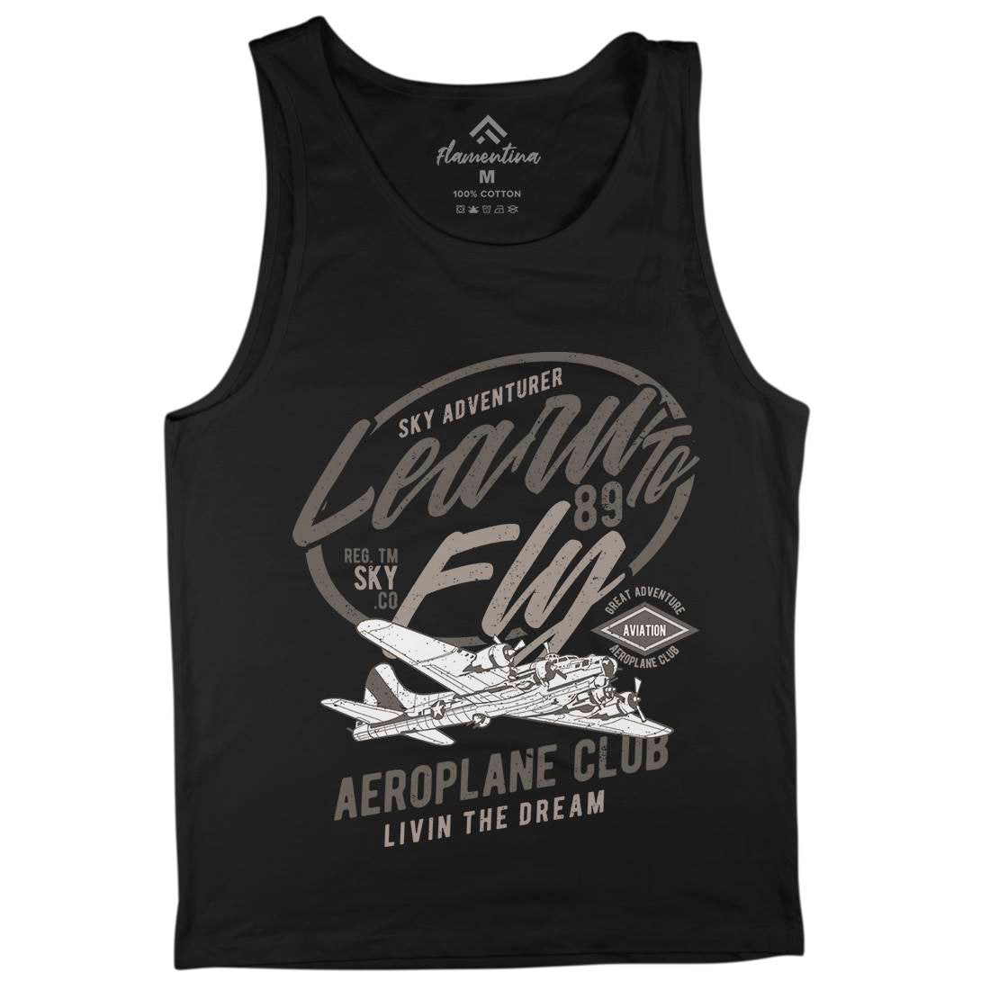 Learn To Fly Mens Tank Top Vest Vehicles A704