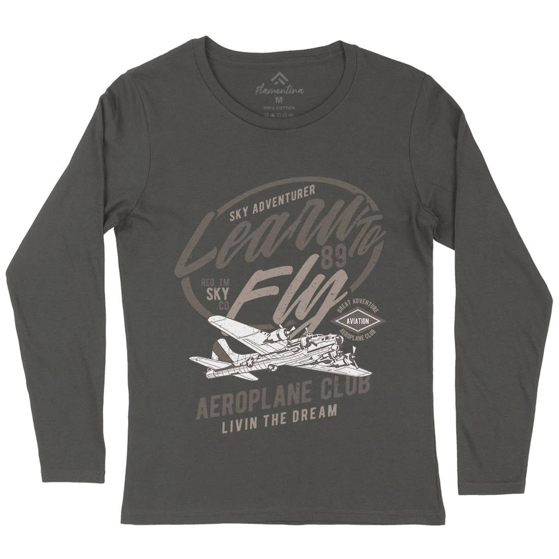 Learn To Fly Womens Long Sleeve T-Shirt Vehicles A704