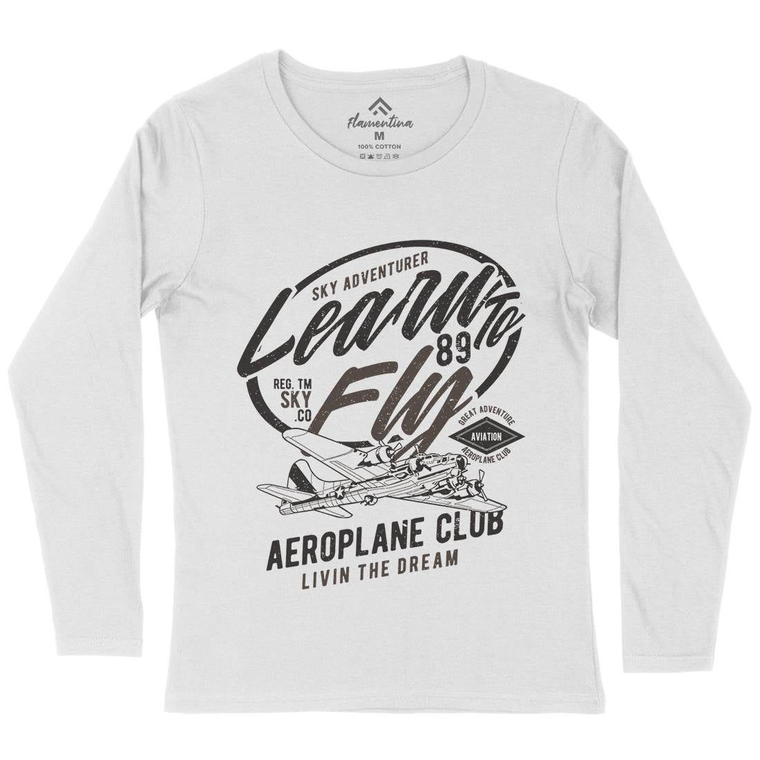 Learn To Fly Womens Long Sleeve T-Shirt Vehicles A704