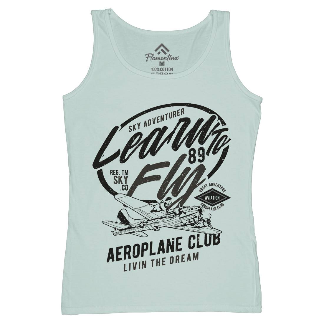 Learn To Fly Womens Organic Tank Top Vest Vehicles A704