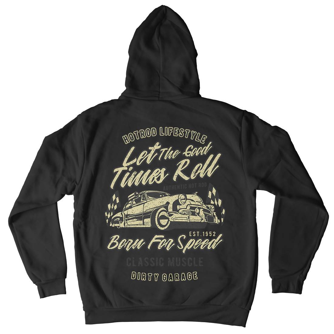 Let The Good Times Roll Kids Crew Neck Hoodie Cars A705