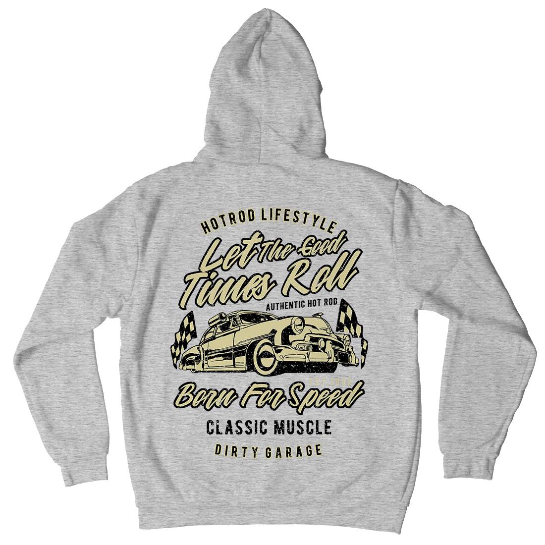 Let The Good Times Roll Kids Crew Neck Hoodie Cars A705