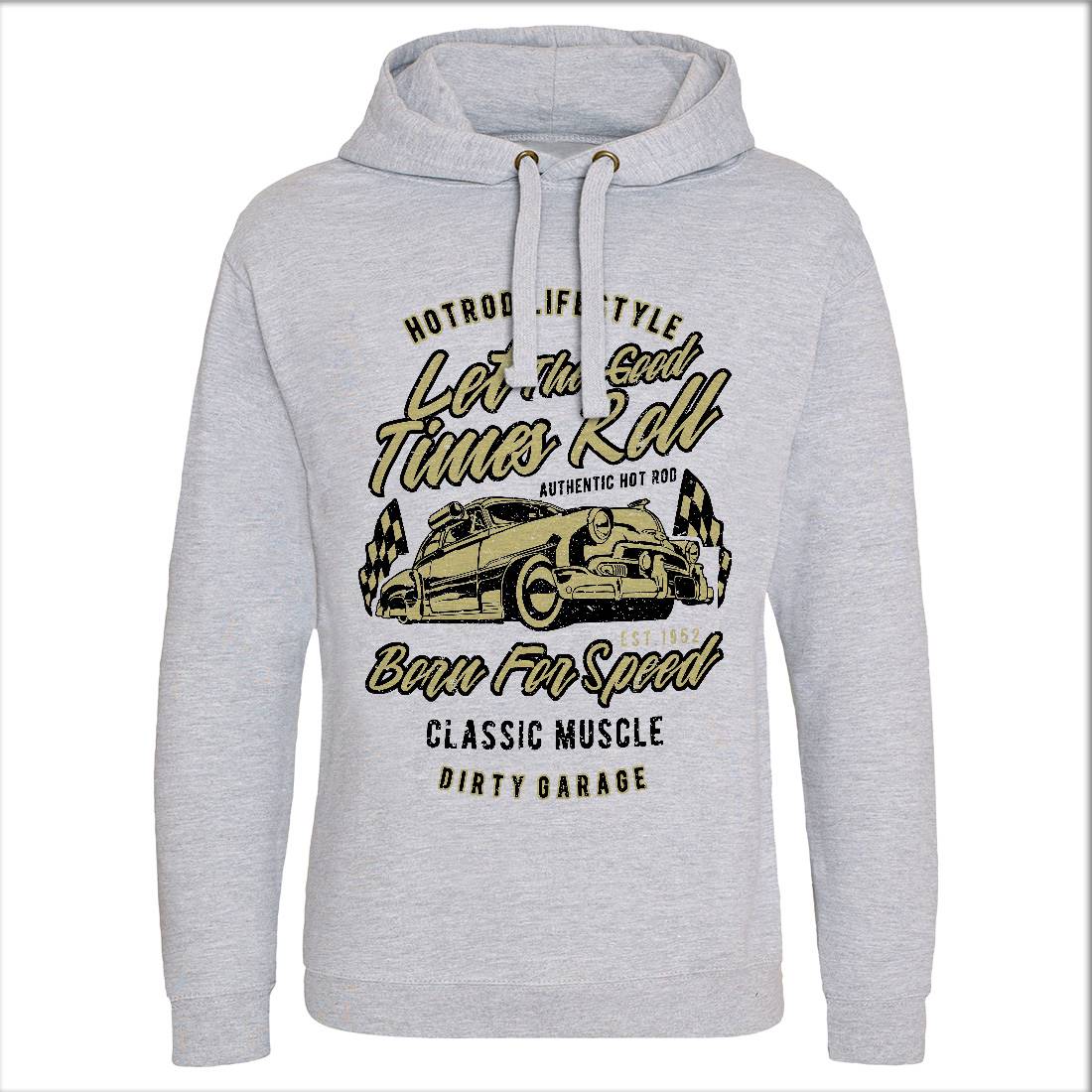 Let The Good Times Roll Mens Hoodie Without Pocket Cars A705