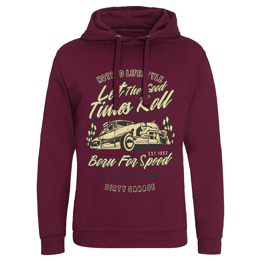 Let The Good Times Roll Mens Hoodie Without Pocket Cars A705