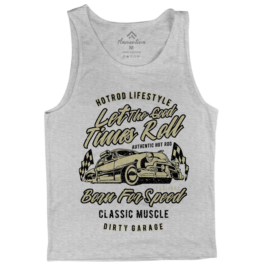 Let The Good Times Roll Mens Tank Top Vest Cars A705