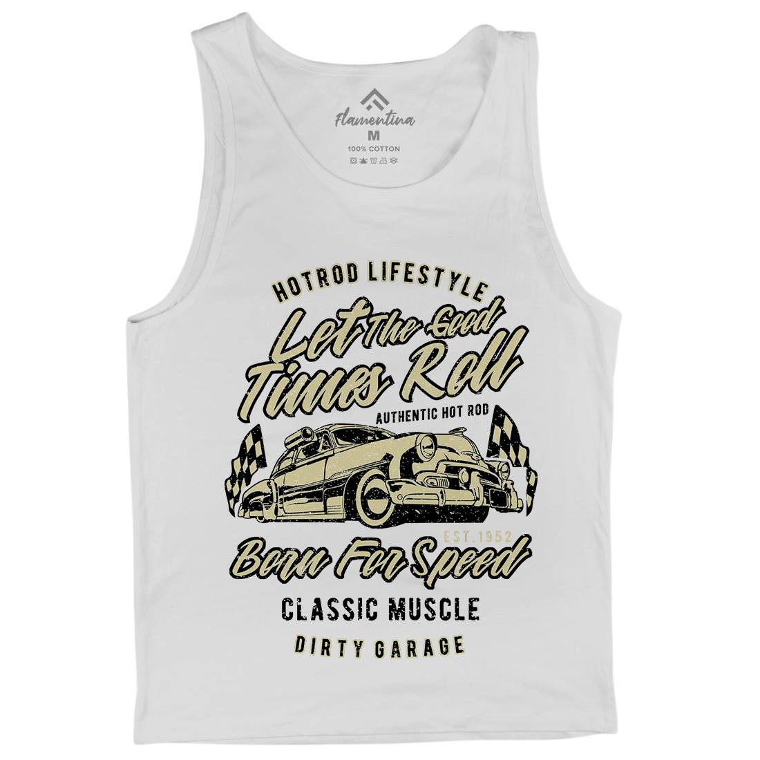 Let The Good Times Roll Mens Tank Top Vest Cars A705