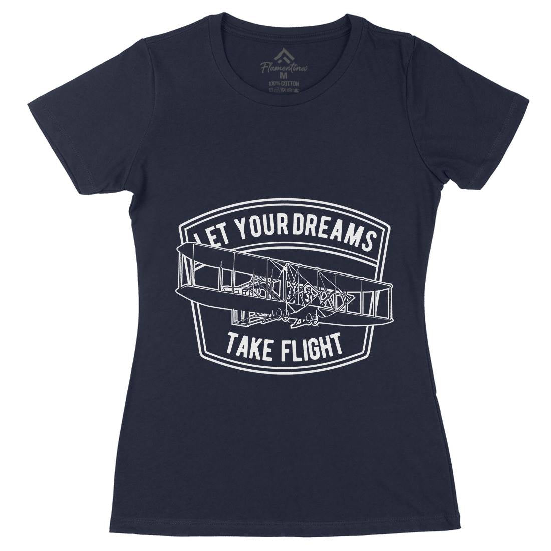 Let Your Dreams Womens Organic Crew Neck T-Shirt Vehicles A706
