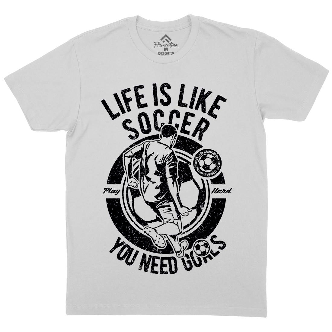 Life Is Like Soccer Mens Crew Neck T-Shirt Sport A707