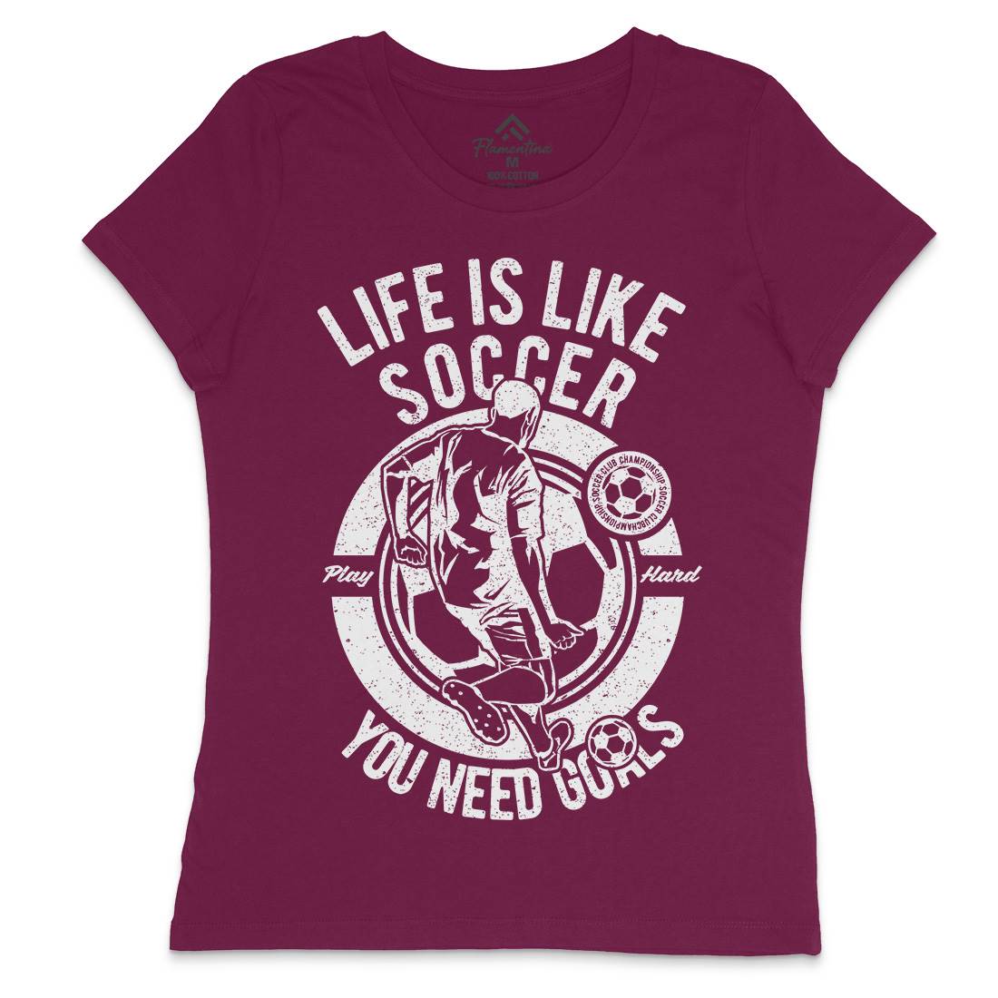 Life Is Like Soccer Womens Crew Neck T-Shirt Sport A707