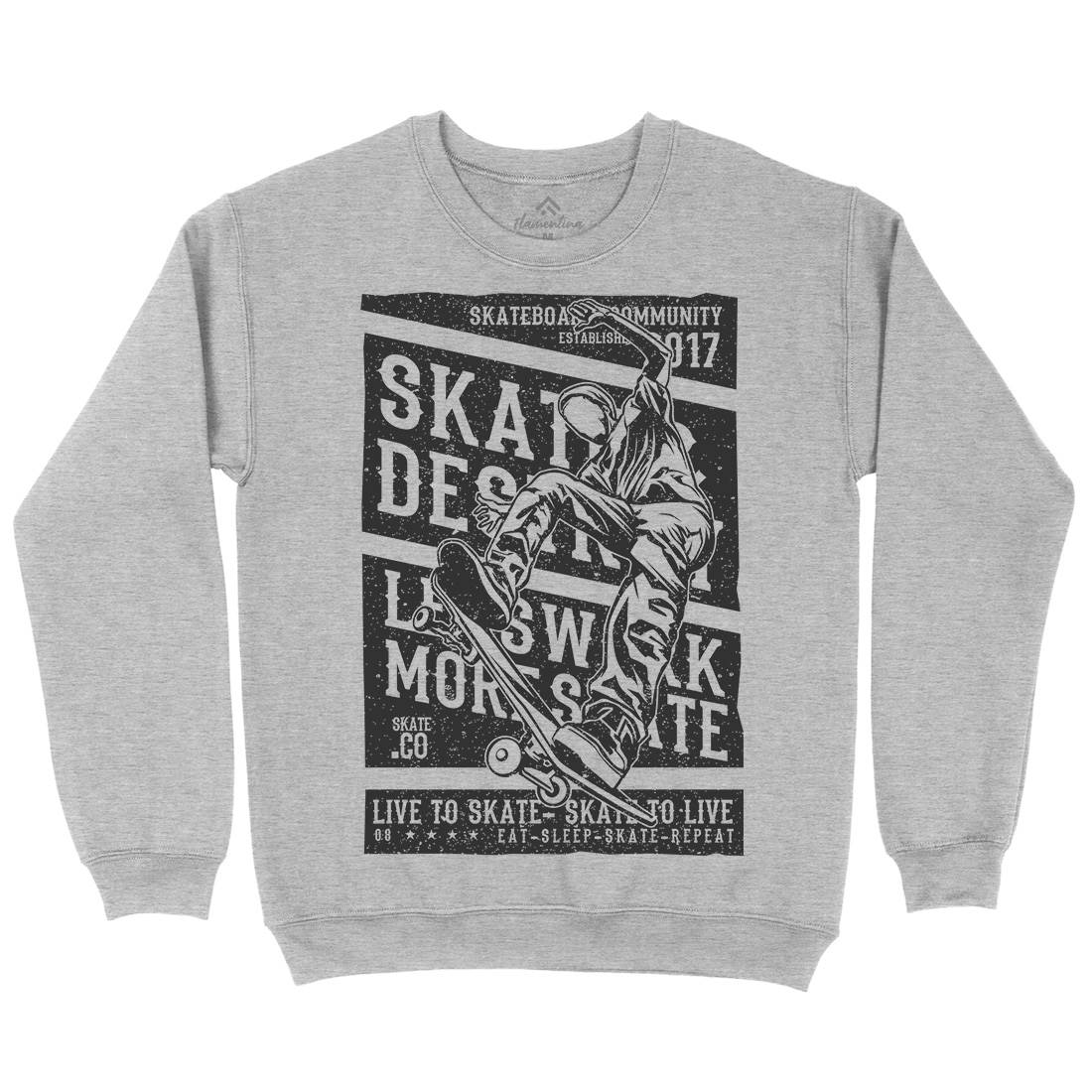 Live To Kids Crew Neck Sweatshirt Skate A708
