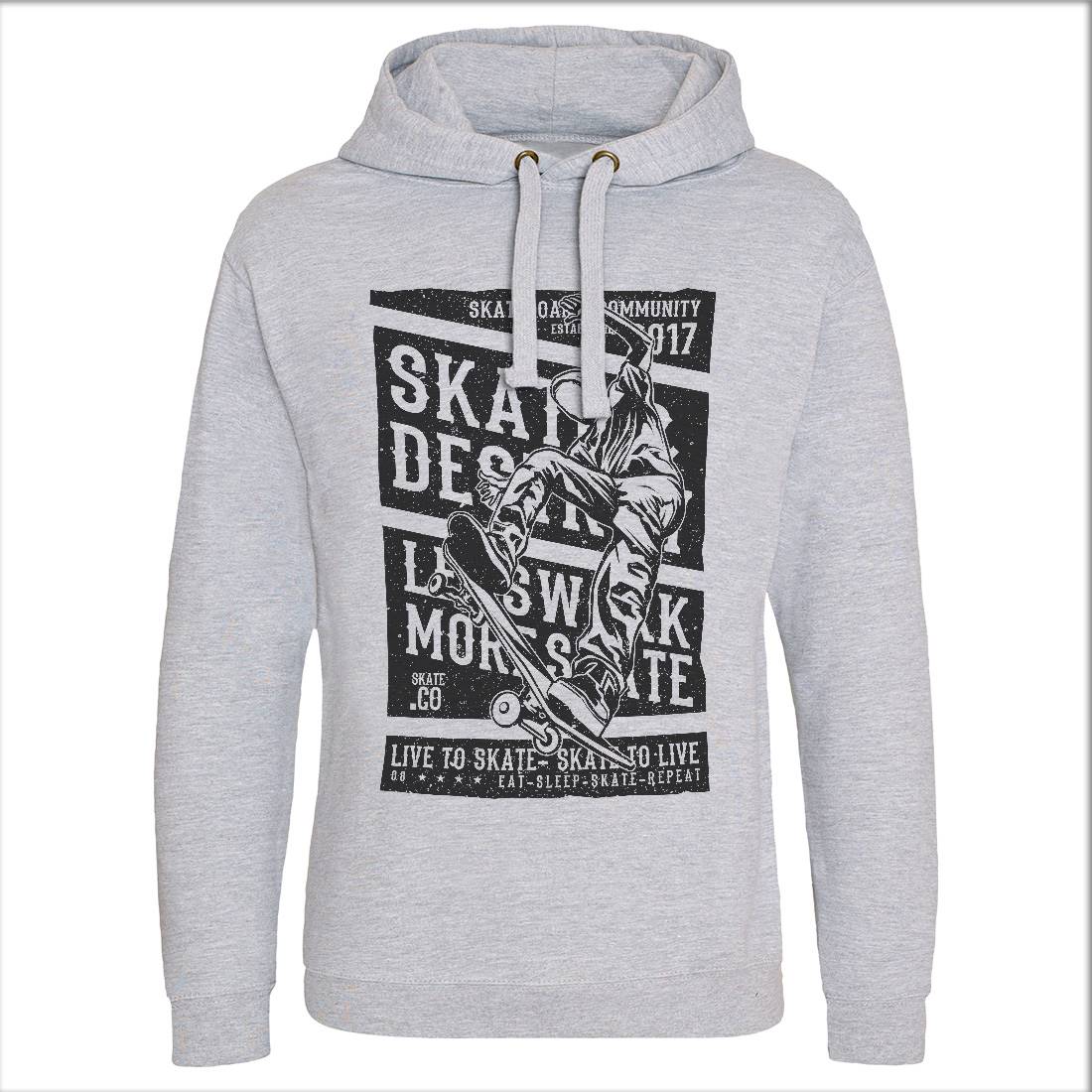 Live To Mens Hoodie Without Pocket Skate A708