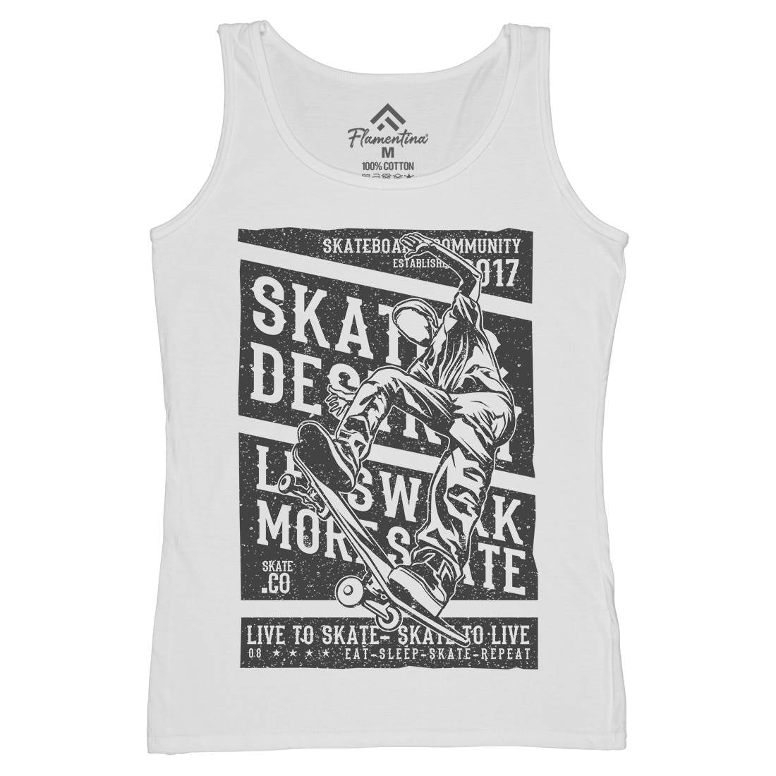 Live To Womens Organic Tank Top Vest Skate A708