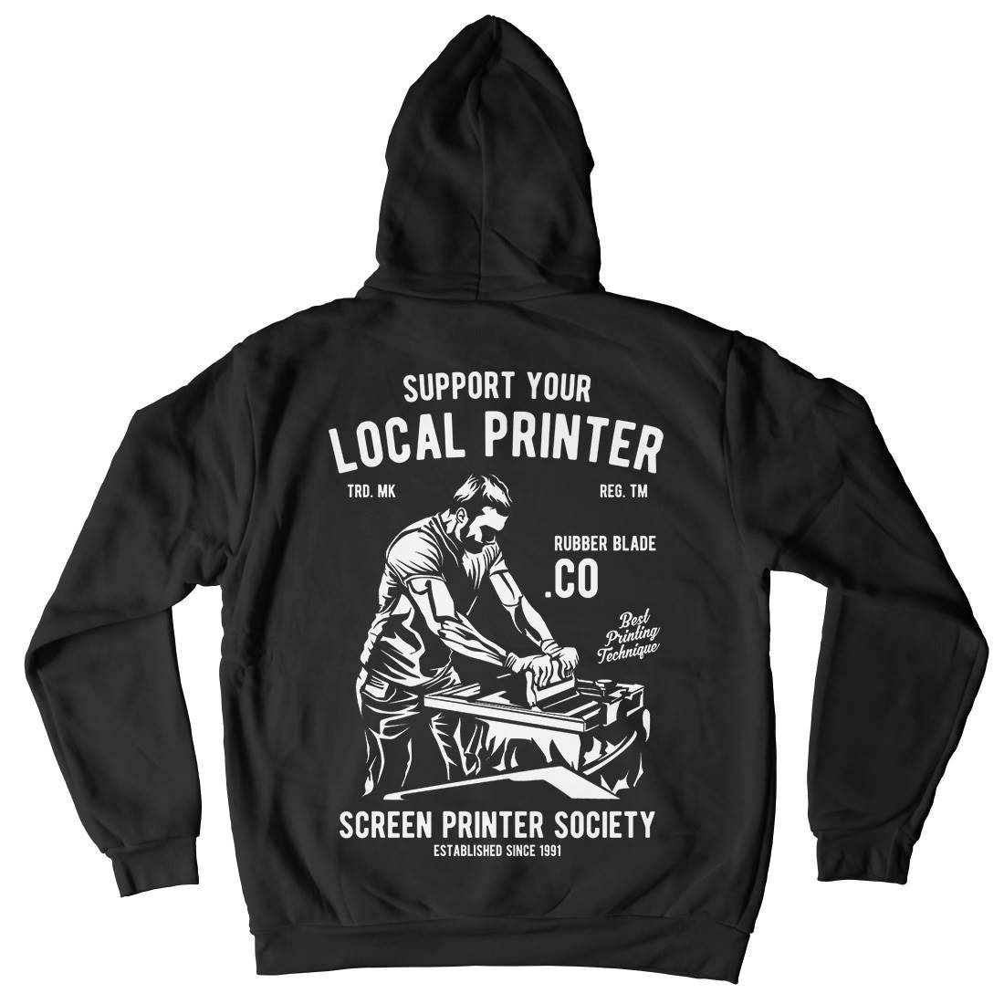 Local Printer Mens Hoodie With Pocket Work A709