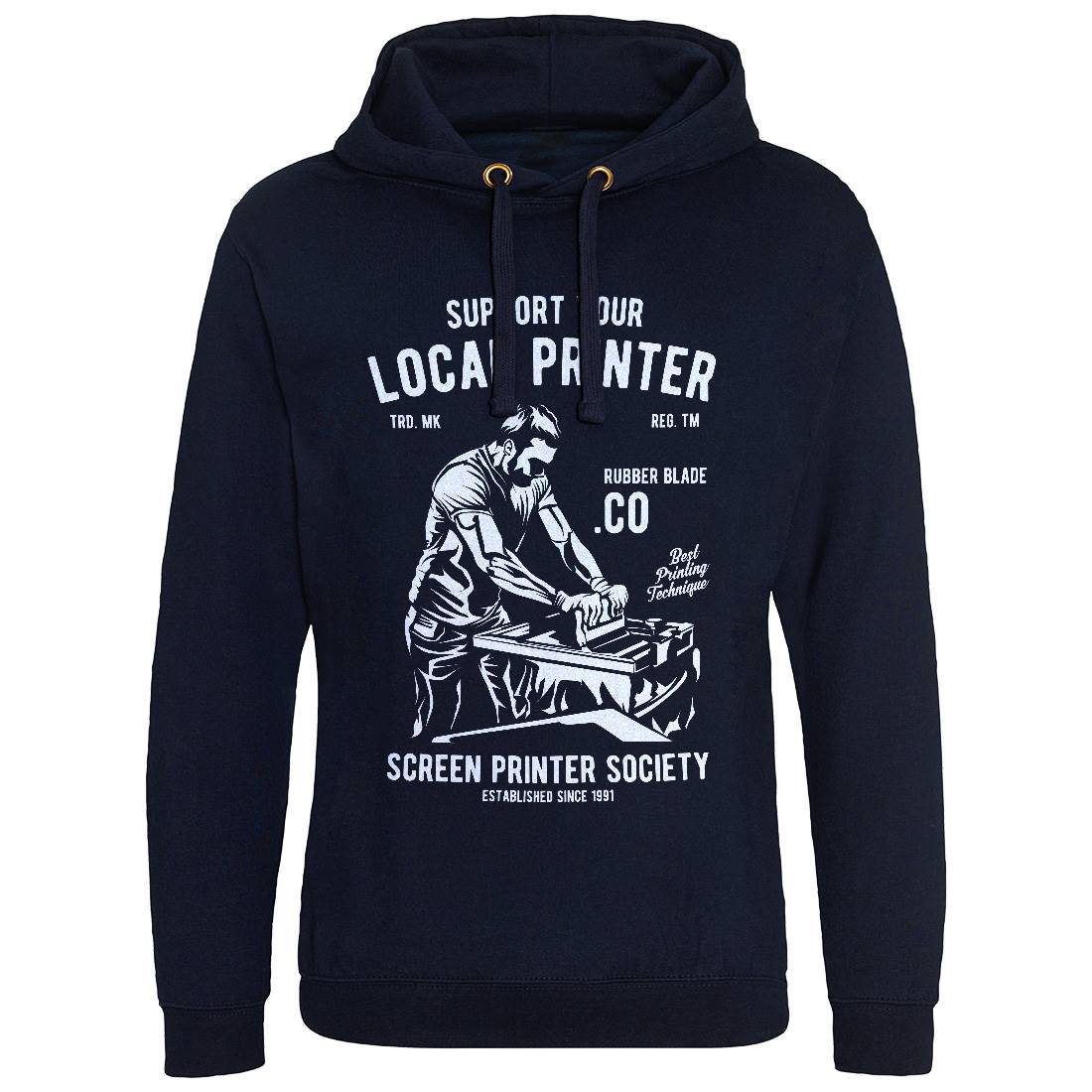 Local Printer Mens Hoodie Without Pocket Work A709